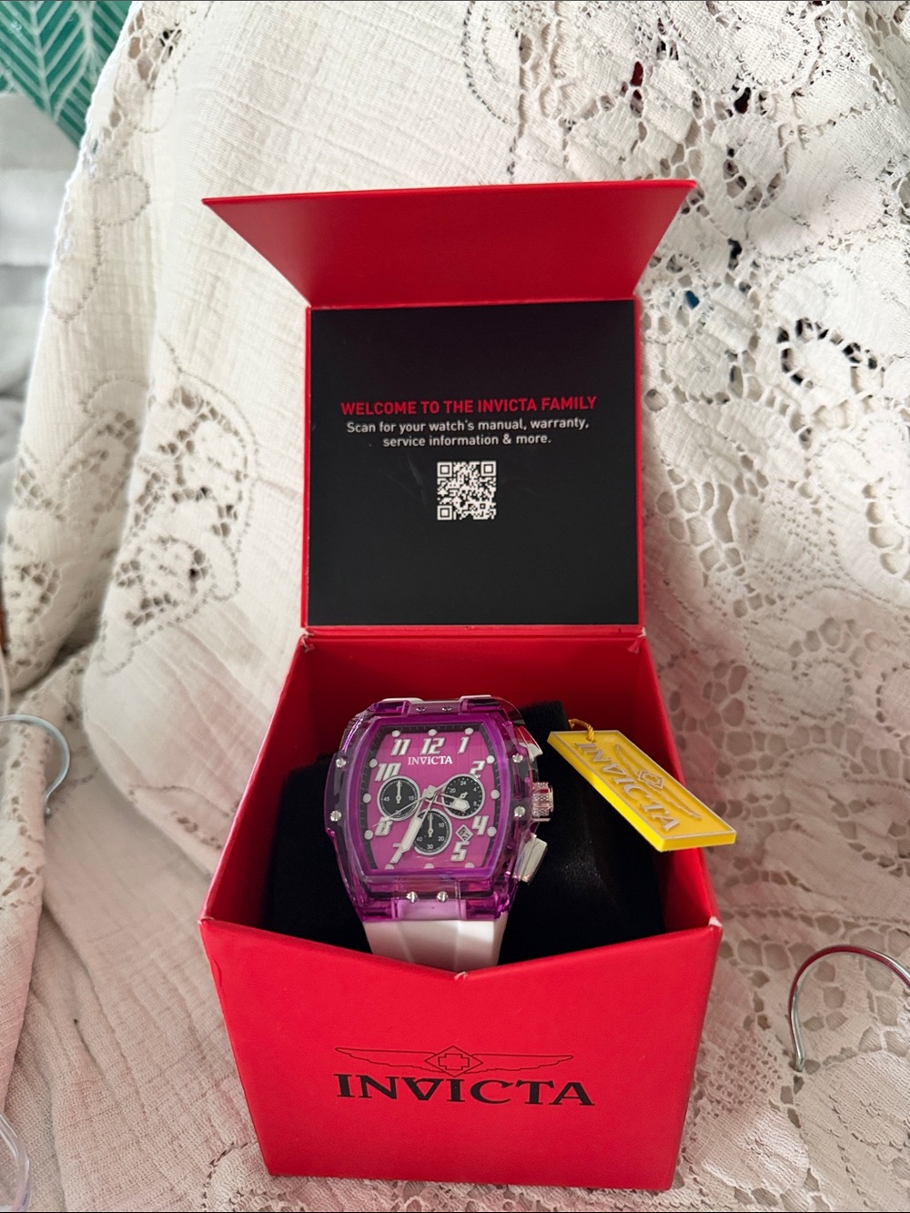 Invicta Purple Chronograph Watch - Women's Fashion Timepiece